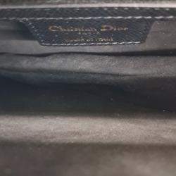 Pre Owned Dior Black Leather Saddle Bag