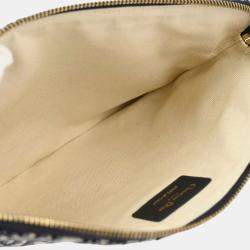 Dior Gray Navy Trotter Clutch Bag