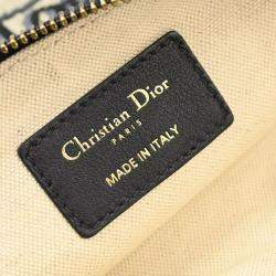 Dior Gray Navy Trotter Clutch Bag