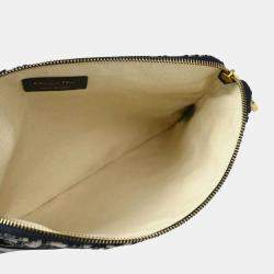 Dior Gray Navy Trotter Clutch Bag