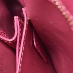 Dior Bright Pink Leather Open Bar Tote