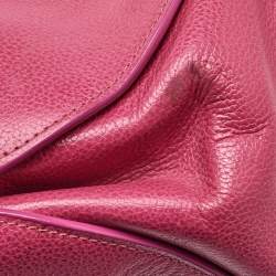 Dior Bright Pink Leather Open Bar Tote