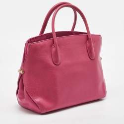 Dior Bright Pink Leather Open Bar Tote