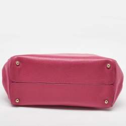 Dior Bright Pink Leather Open Bar Tote