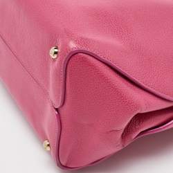 Dior Bright Pink Leather Open Bar Tote