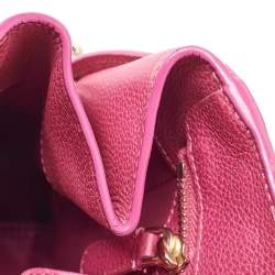 Dior Bright Pink Leather Open Bar Tote