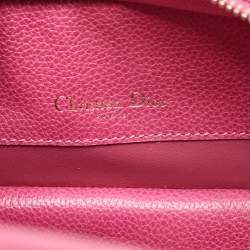 Dior Bright Pink Leather Open Bar Tote