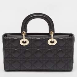 مملوكة مسبقًا Dior Black Cannage Leather Medium Lady D-Joy Tote