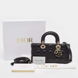 مملوكة مسبقًا Dior Black Cannage Leather Medium Lady D-Joy Tote