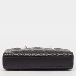 مملوكة مسبقًا Dior Black Cannage Leather Medium Lady D-Joy Tote