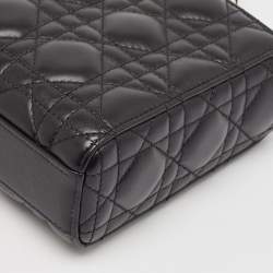 مملوكة مسبقًا Dior Black Cannage Leather Medium Lady D-Joy Tote