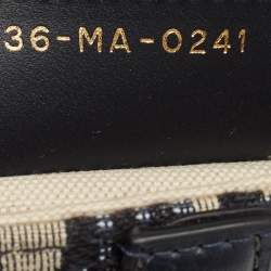 Dior Navy Blue Oblique Canvas and Leather Saddle Bag