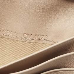 Pre Owned Dior Beige Oblique Coated Canvas and Leather French Flap Wallet