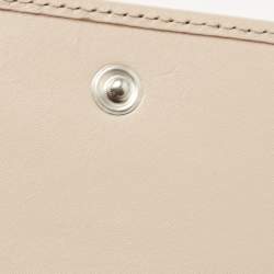 Pre Owned Dior Beige Oblique Coated Canvas and Leather French Flap Wallet