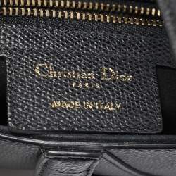 Pre Owned Dior Black Leather Saddle Bag