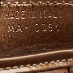 Pre Owned Dior Brown Glossy Python and Leather Saddle Bag