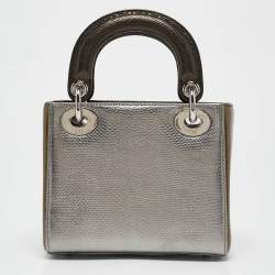 Dior Metallic Multicolor Karung Mini Lady Dior Tote