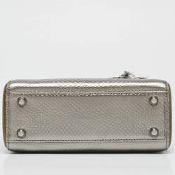 Dior Metallic Multicolor Karung Mini Lady Dior Tote