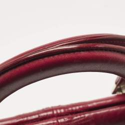 Dior Burgundy Leather Karenina Frame Tote