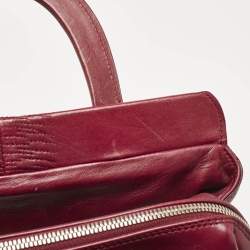Dior Burgundy Leather Karenina Frame Tote