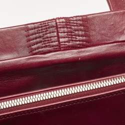 Dior Burgundy Leather Karenina Frame Tote