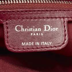 Dior Burgundy Leather Karenina Frame Tote