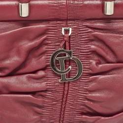 Dior Burgundy Leather Karenina Frame Tote