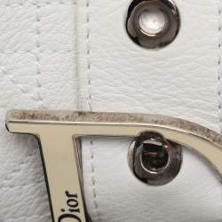 Pre Owned Dior White Cannage Leather Hobo