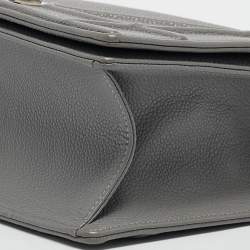 Pre Owned Dior Grey Leather Medium Diorama Flap Shoulder Bag