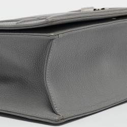 Pre Owned Dior Grey Leather Medium Diorama Flap Shoulder Bag