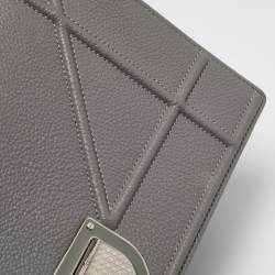 Pre Owned Dior Grey Leather Medium Diorama Flap Shoulder Bag