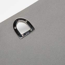 Pre Owned Dior Grey Leather Medium Diorama Flap Shoulder Bag