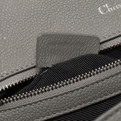 Pre Owned Dior Grey Leather Medium Diorama Flap Shoulder Bag