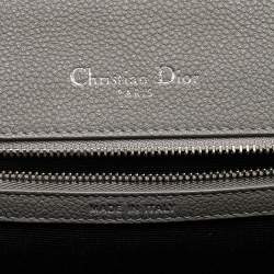 Pre Owned Dior Grey Leather Medium Diorama Flap Shoulder Bag