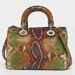 Dior Multicolor Python Mini Diorissimo Tote