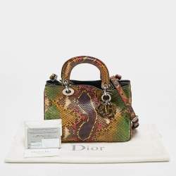 Dior Multicolor Python Mini Diorissimo Tote