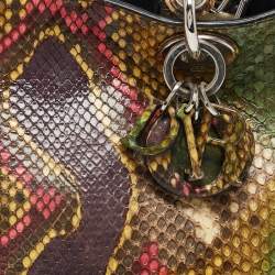 Dior Multicolor Python Mini Diorissimo Tote