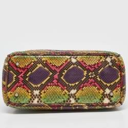 Dior Multicolor Python Mini Diorissimo Tote