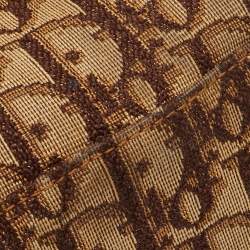 Pre Owned Dior Brown Diorissimo Canvas and Leather Buckle Tote