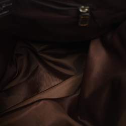 Pre Owned Dior Brown Diorissimo Canvas and Leather Buckle Tote