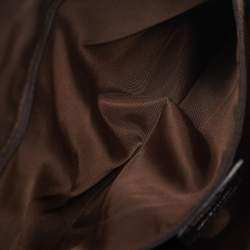 Pre Owned Dior Brown Diorissimo Canvas and Leather Buckle Tote