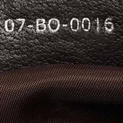 Pre Owned Dior Brown Diorissimo Canvas and Leather Buckle Tote