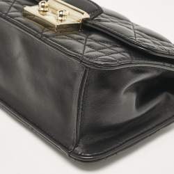 Pre Owned Dior Black Cannage Leather Mini Miss Dior Flap Bag