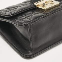 Pre Owned Dior Black Cannage Leather Mini Miss Dior Flap Bag
