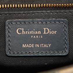 Pre Owned Dior Navy Blue Oblique Canvas and Leather 30 Montaigne Shoulder Bag