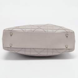 مملوكة مسبقًا Dior Grey Cannage Leather Granville Chain Link Tote