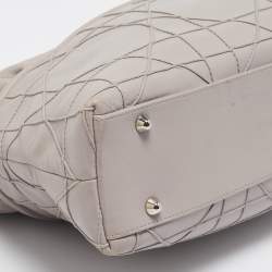 مملوكة مسبقًا Dior Grey Cannage Leather Granville Chain Link Tote