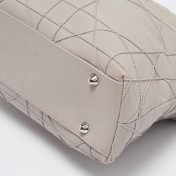 مملوكة مسبقًا Dior Grey Cannage Leather Granville Chain Link Tote