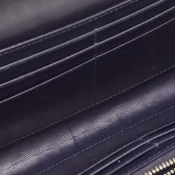 Dior Navy Blue Micro Cannage Patent Leather Lady Dior Chain Clutch