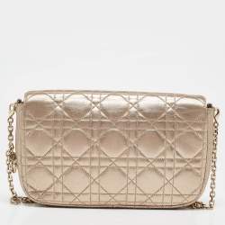 مملوكة مسبقًا Dior Gold Cannage Leather Miss Dior Promenade Chain Clutch